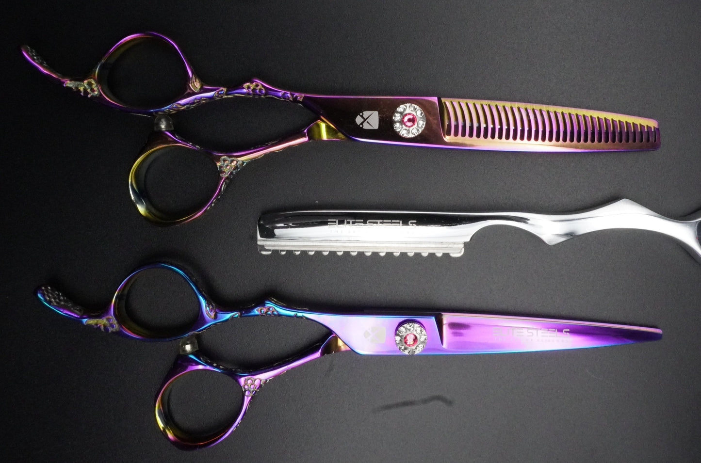 professional hairdressing scissors set 6" elite steels barber shears 