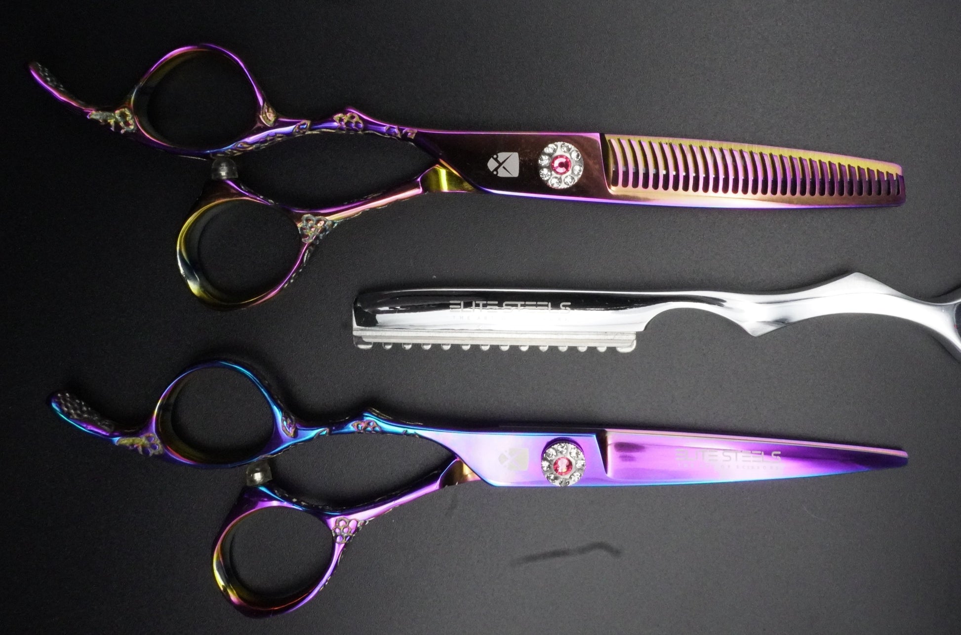 professional hairdressing scissors set 6" elite steels barber shears 